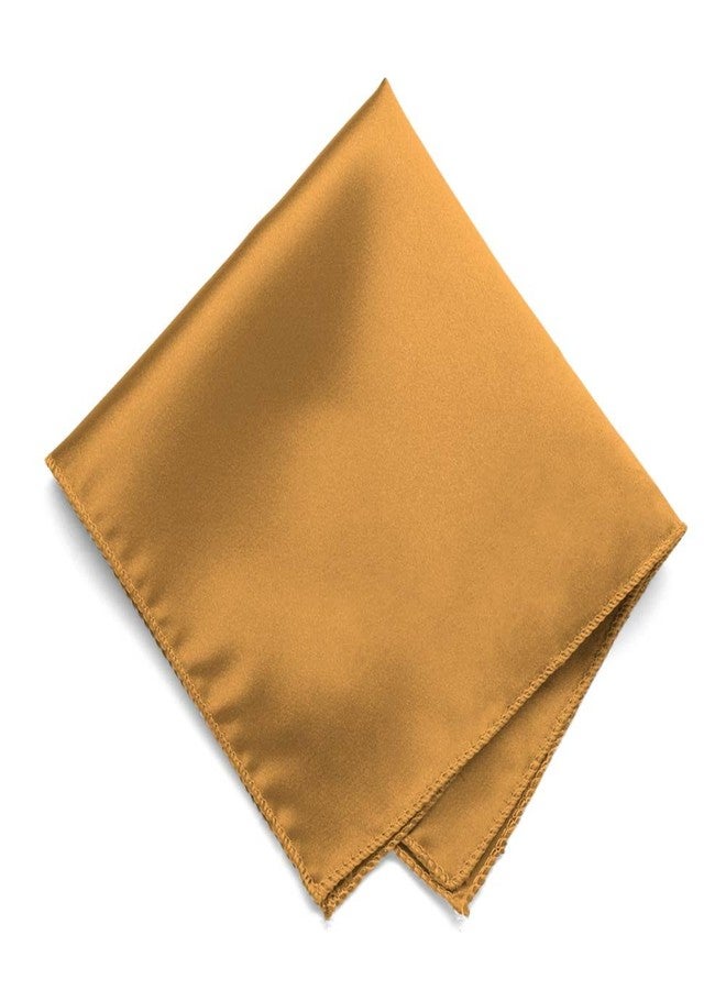 tiemart Antique Gold Solid Color Pocket Square for Adult Men - Image 1
